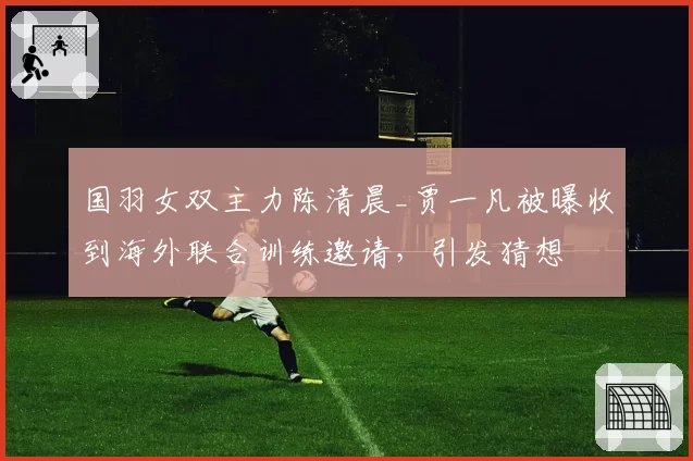 国羽女双主力陈清晨_贾一凡被曝收到海外联合训练邀请,引发猜想