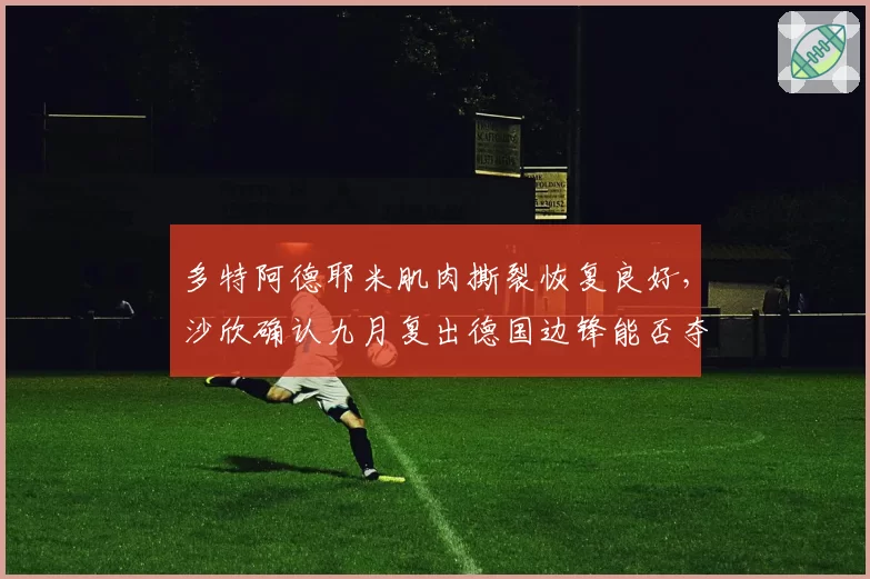 多特阿德耶米肌肉撕裂恢复良好,沙欣确认九月复出德国边锋能否夺回主力?